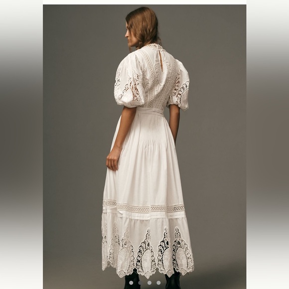 ANTHROPOLOGIE NWT MOCK NECK LACE MAXI DRESS ❤️ - Picture 2 of 5